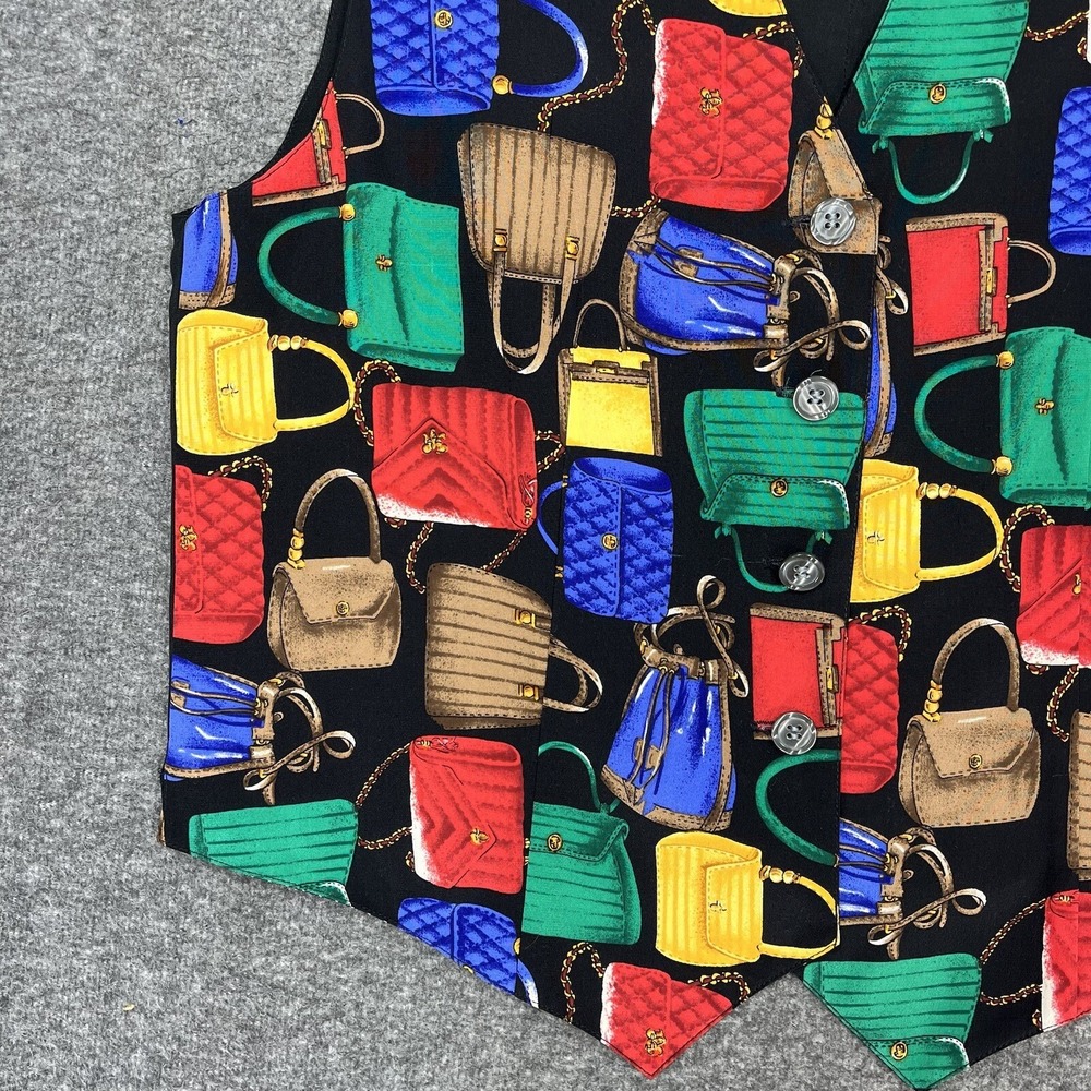 Joan Rivers Classic collection Silk Vest Womens S Colorful Purse Pattern Handbag - Picture 6 of 11